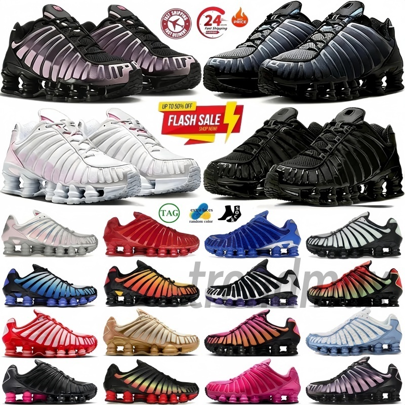 Mens Womens Shox tl Running Shoes Designer Sneakers Mens Trainers Triple White Black Gold Grey Breathable Athletic Outdoor Sports Sneaker Fashion Runner Size 36-46