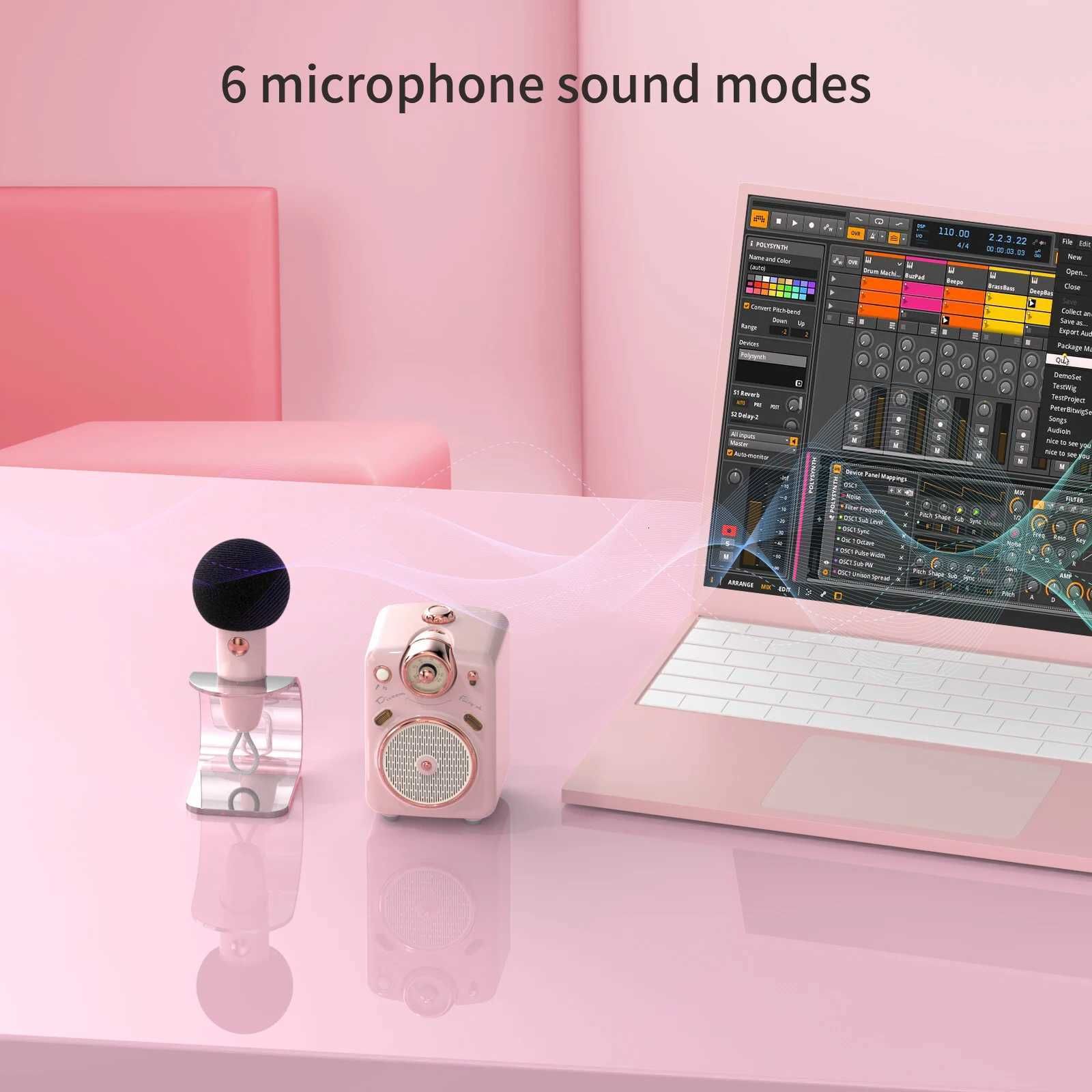 Divoom Fairy-OK Portable Bluetooth Speaker with Microphone Karaoke Function with Voice Change FM Radio TF Card K251110