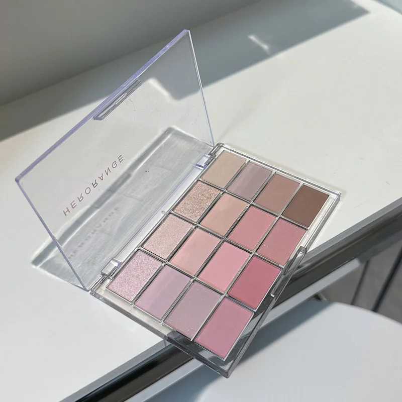 16 Color Eye Shadow Palette Glitter Pearl Matte Eyeshadow Palette Pink Long Lasting Korean Low Saturation Earth Color Eye Makeup H260402