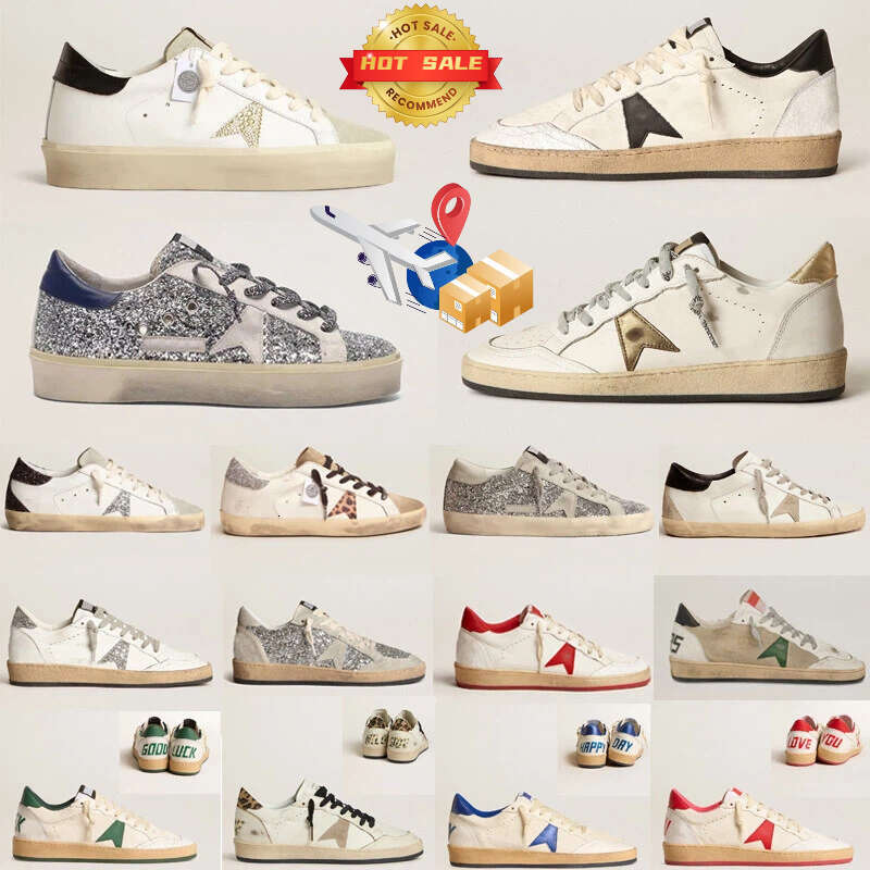 Designer Shoes Old Shoe Loafers Sneakers Super-star S Golden Shoes Leather Italy Do Old Dirty Brand Women Men Hi Ball Star Trainers Top One Big Size 35-47