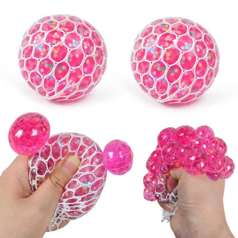 Colorful Star Squeezing Ball Squishy Ball 3D Stress Relief Sensory Toys Adults Anti-Anxiety Fidget Toy with Non-Toxic for Office H260402