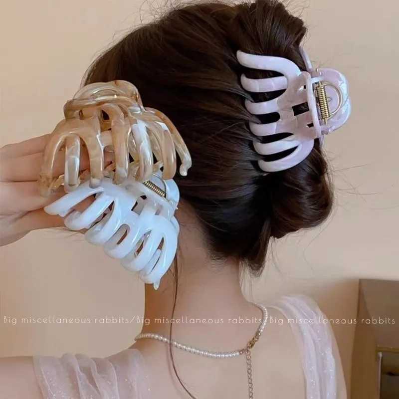 High Quality Large Pumpkin Shape Hair Claw For Women Elegant Back Head Headband Claw Clip Hair Clip Fashion Hair Accessories H260402