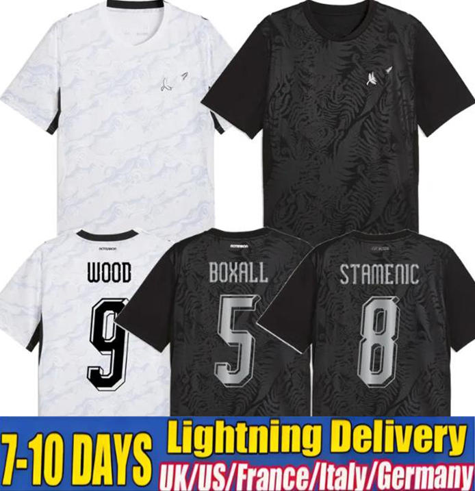 2026 New Zealand Soccer Jerseys Home Away 26 27 CHRIS WOOD BEN WAINE ANDRE DE JONG RYAN THOMAS SARPREET SINGH Football Shirt Adult Black Uniforms men kids kits