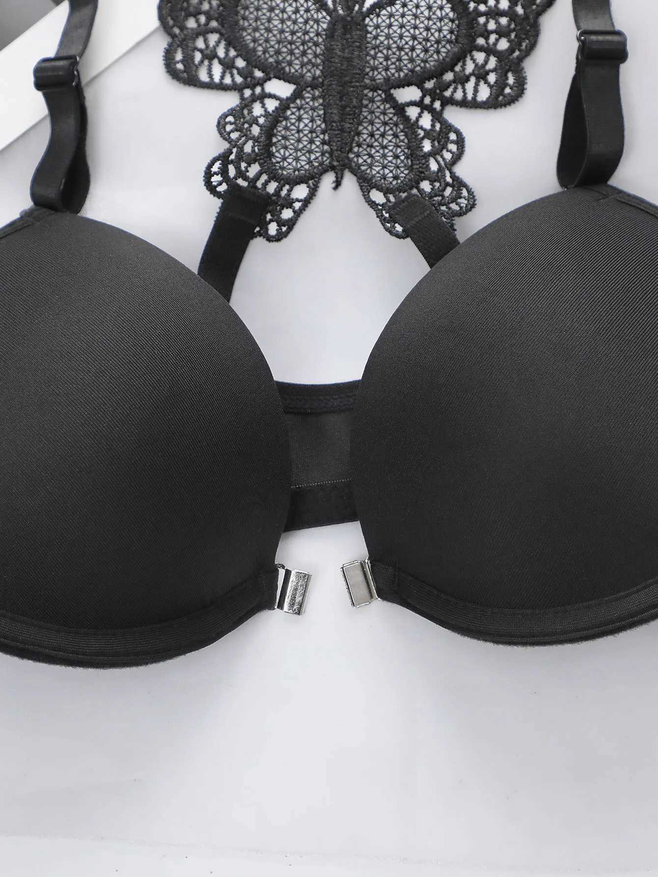 Hot selling 2-piece set of Lingerie Front Closure braissere beautiful back butterfly fashion bra push up womens set A2120 Z260402