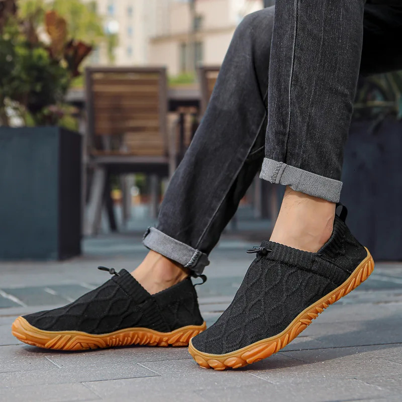 Minimalist Mens Barefoot Shoes Anti Slip Breathable Knitting Walking Shoes for Men Wear-resistant Lightweight Running Sneakers260402 - view 5