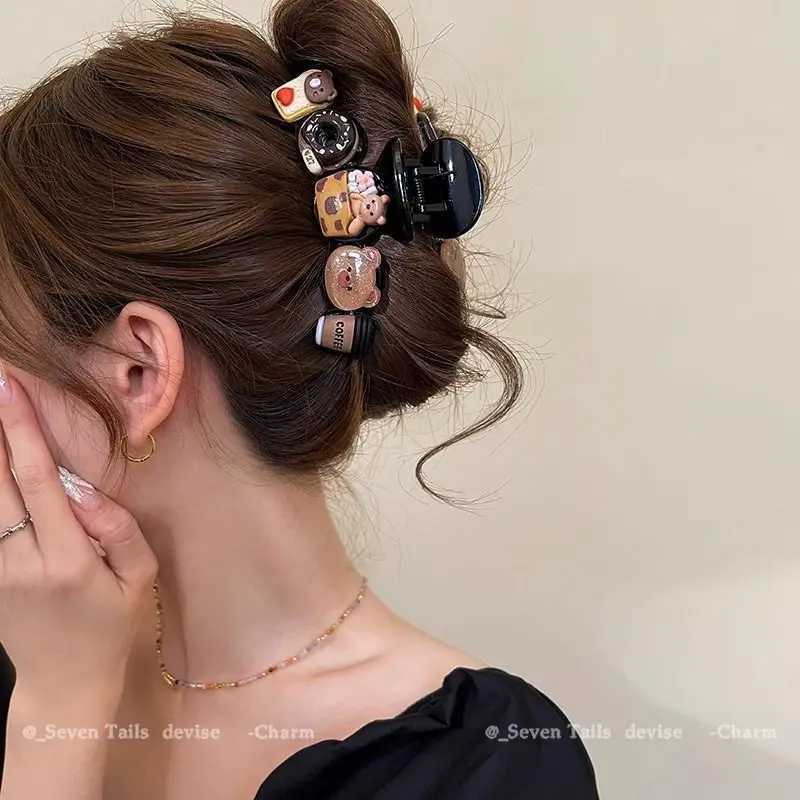 Large Claw Clip for Thick Hair Womens Back-Of-Head Shark Clip Hairpin 2025 New Style Korean Style Hair Accessory H260402