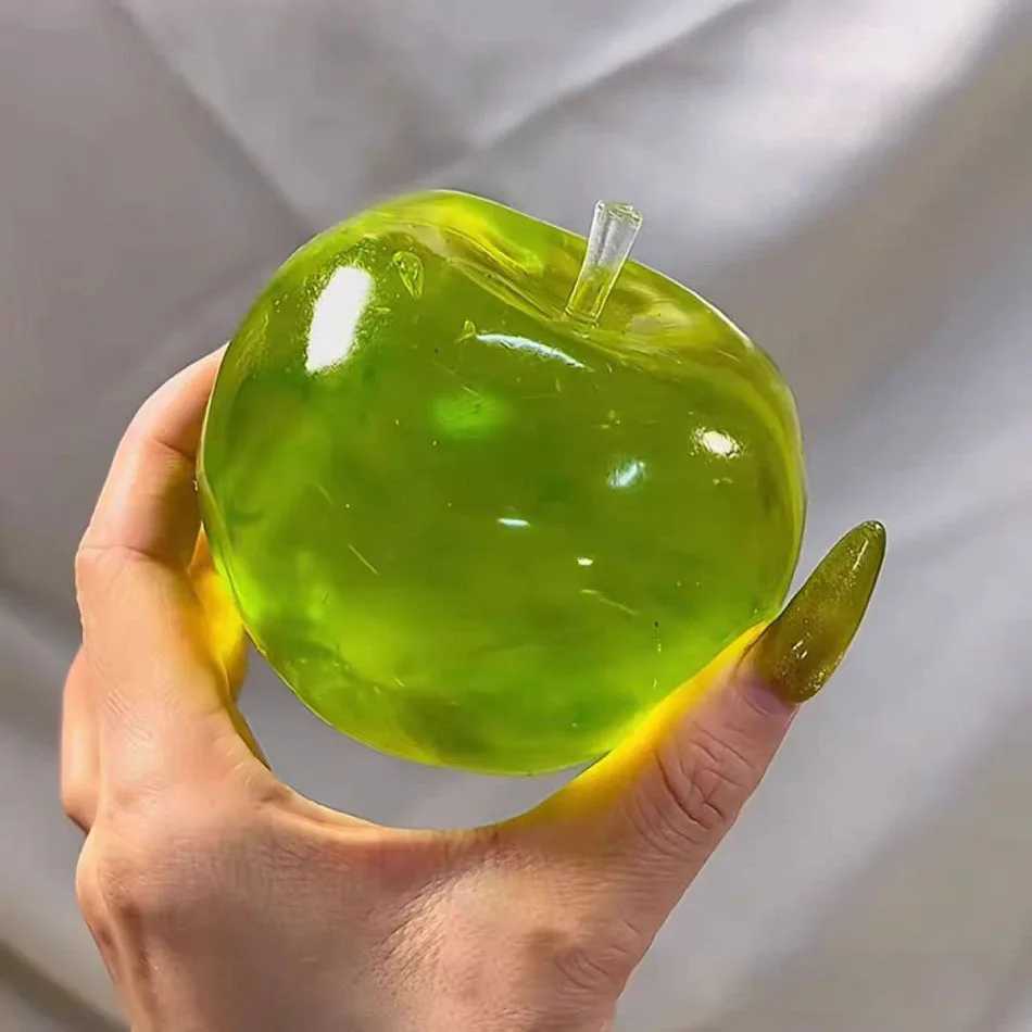Squishy Green Apple Stress Ball Soft Fidget Sensory Toy for ADHD Autism Slow Rebound Squeeze Toy for Adults Kids Christmas Gift H260402