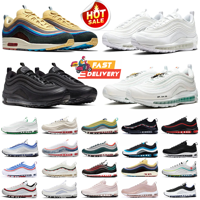 Designer Running Shoes Men Women 97S Triple Black White Sean Wotherspoon Sier Gold Bullet University Red Volt Mens Outdoors Trainers Sports 36-45