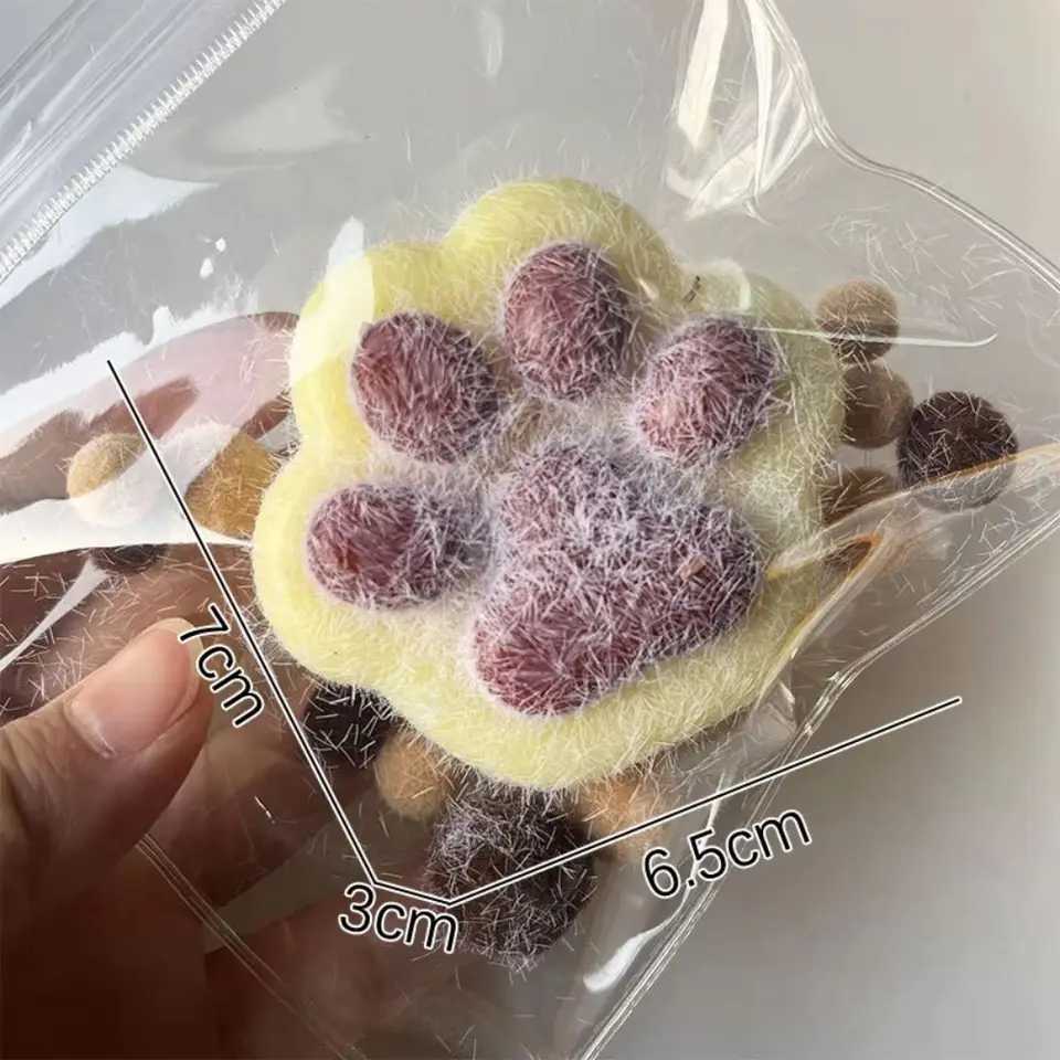 Super Large Cat Paw Squeeze Toy Kneading Transparent Cartoon Fidget Toy Slow Rebound Handmade Cat Paw Pinch Toy Practical Jokes H260402