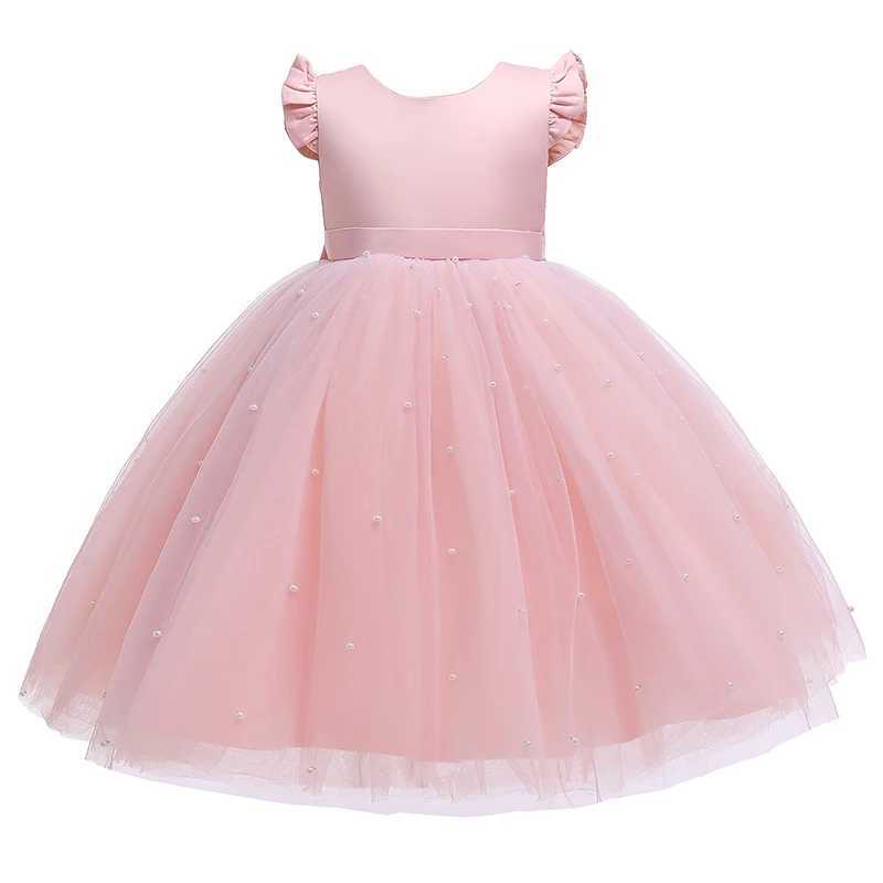 New Girls Puffy Dress Summer Tulle Fashion Little Princess Dress Piano Performance Costume Host Costume 2-10 Years Kids Clothes H260402