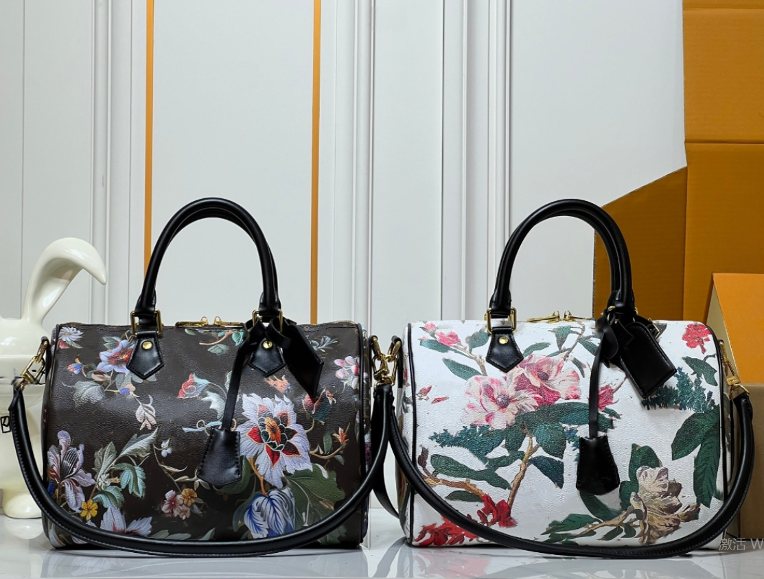 Black flowers women Spy Soft P30 Travels Plum Calfskin leather Travels With Grace Coddlington charm playful shaped hardware M18076 M15159 M25766 M13344 Boston