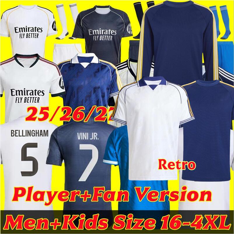 Reals Madrid 2026 Soccer Jerseys MBAPPE BELLINGHAM chandal VINI JR Children 25 26 27 Football Shirt Top Valverde Endrick RODRYGO CAMAVINGA Camiseta Reals Madrid kit