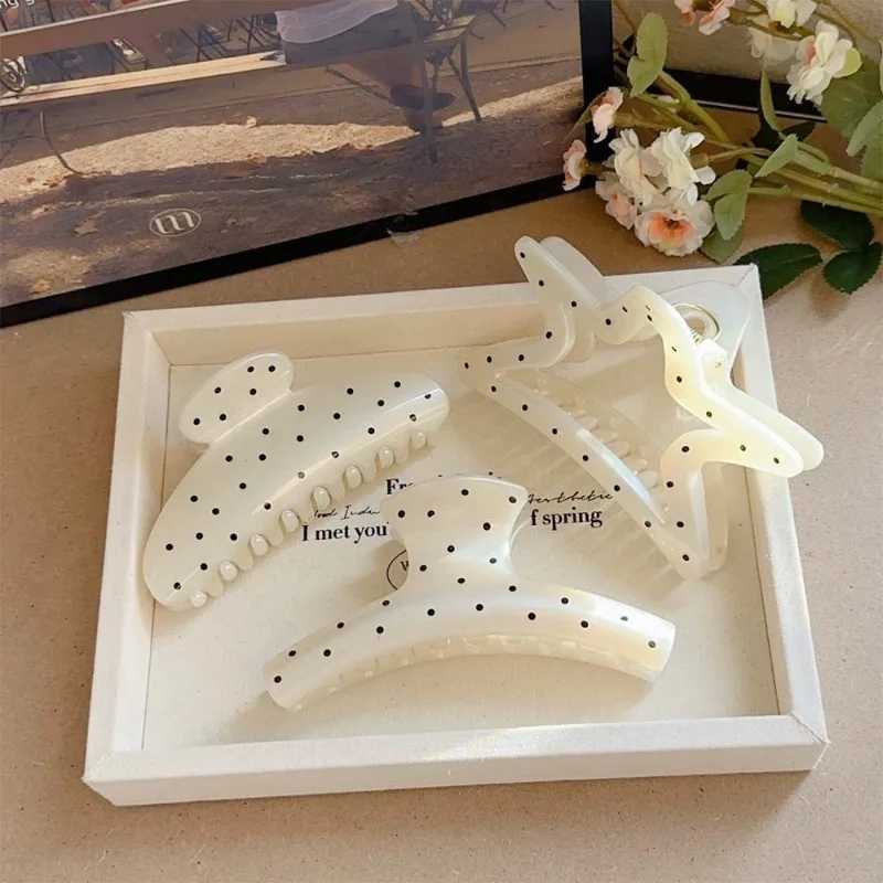 Polka Dot Versatile Hair Clip Feminine Hair Shark Clip Fashion Sweet Hair Accessories H260402