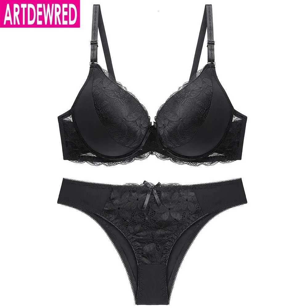 Women Lace Big Size Bra Set Plus Size Push Up Underwear Set 7 Color Push Up Bra Brief Set C D Cup Brassiere Panty Set Z260402