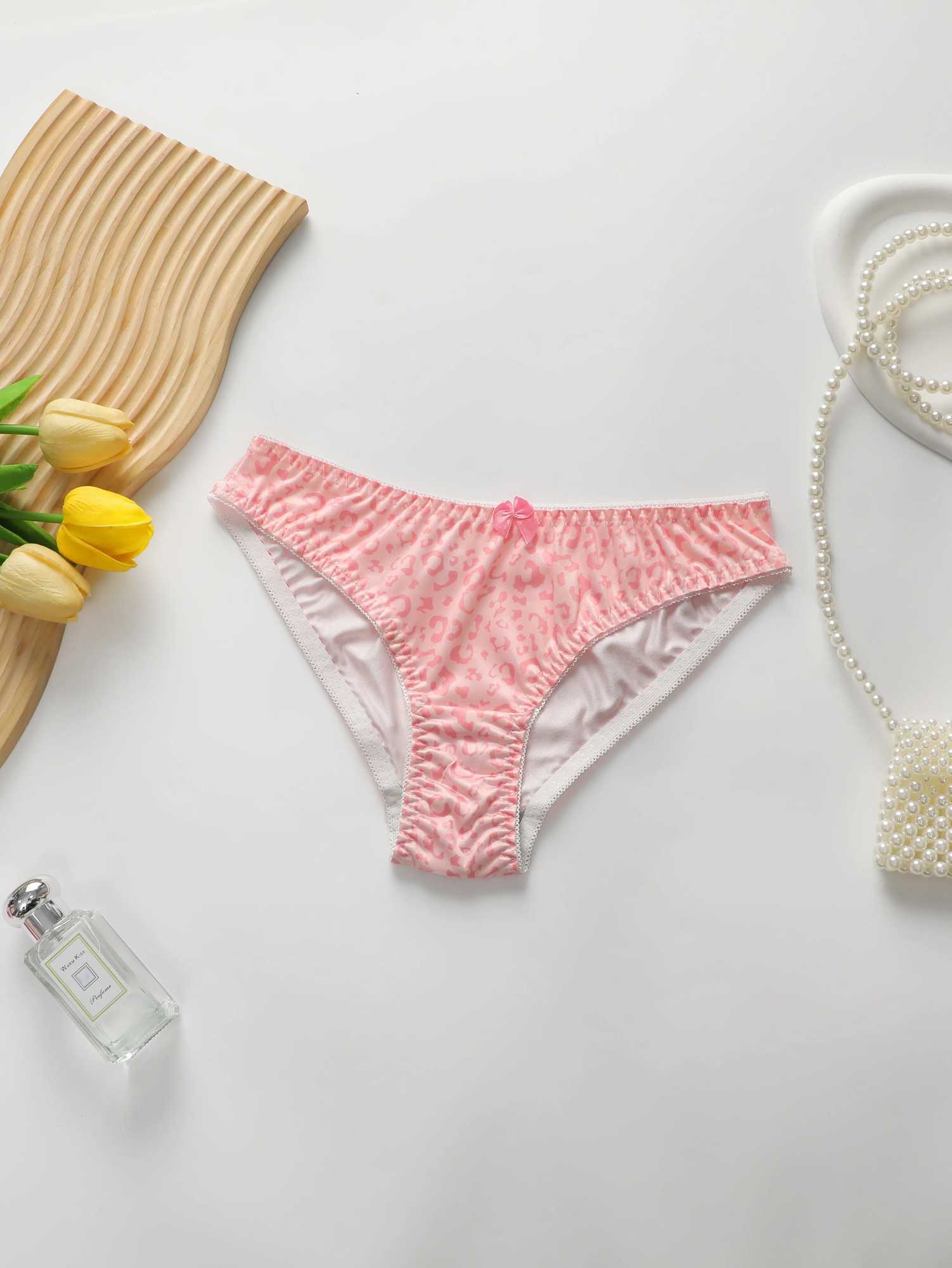 Womens Lingerie Set With Pink Leopard Print Printed Womens Steel Ring Push Up Bra And Underwear Set A2135 Z260402