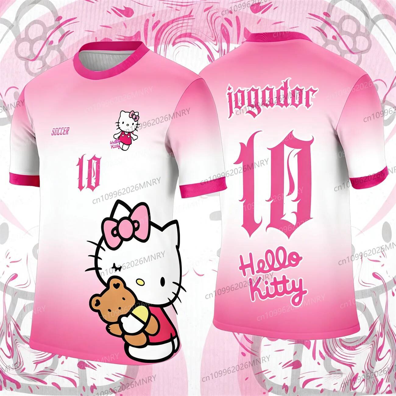 Designer Boys Girl Tshirt Hello Kitty Soccer Jersey Sportswear Girl Clothes Women Sport Shirt Comfort Breathable Tee Women's T-Shirt Luxury Goods