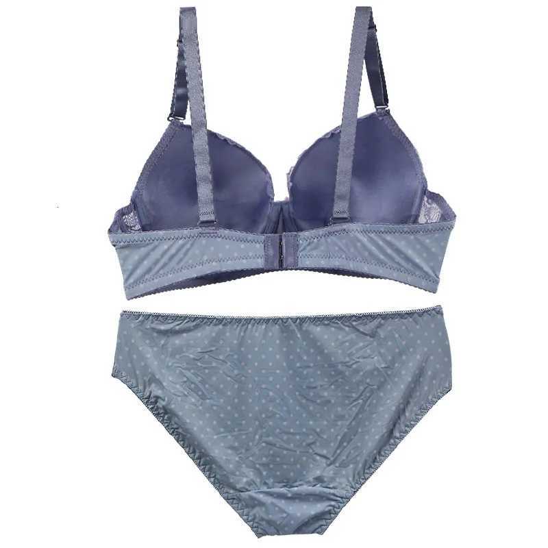 2023 New Lace Dot Floral Push Up Bra Sets For Women Underwear Plus Size Lingerie CDE Cup Underwire Brassiere Lingerie Z260402