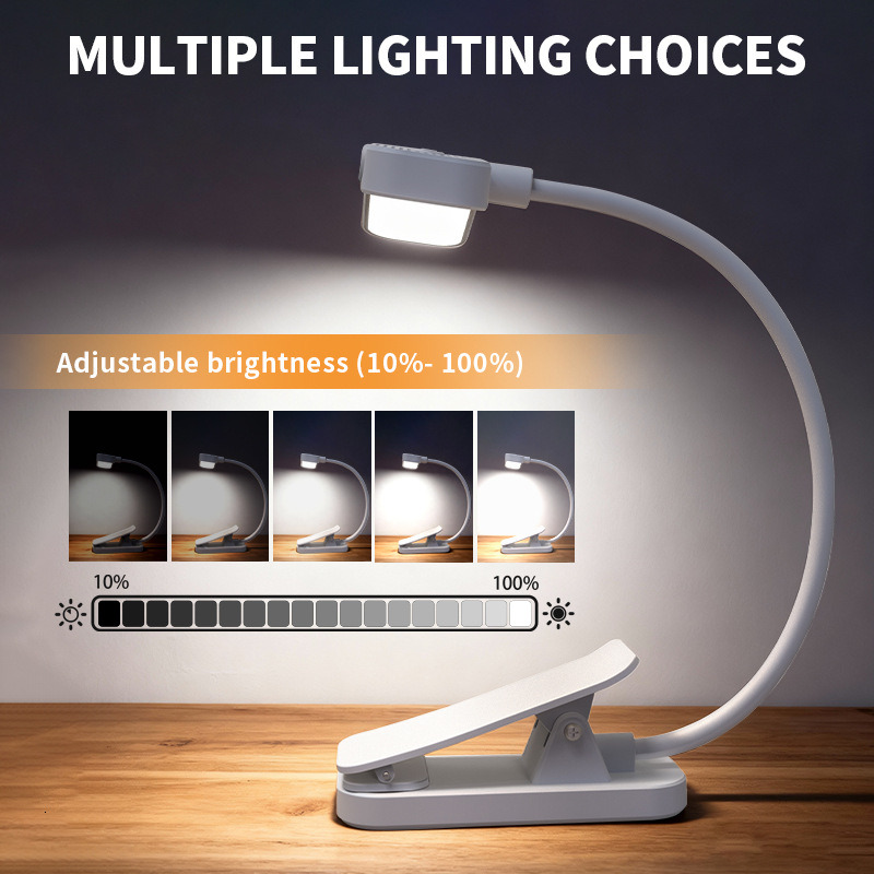 Clip bookmark light book clip light eye protection soft light reading light tri color temperature setting creative book light