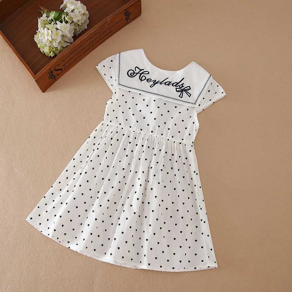 Girls Summer Dress with Polka Dot for 2-6 Years Kids Soft Breathable 100 Cotton Clothes Children Princess Dresses H260402