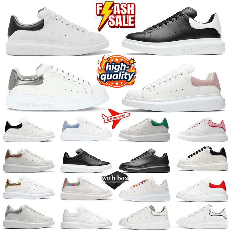Designer Inspired Platform Sneakers For Men Women Shock Pink White Black Velvet Leather Iridescent Chunky Sole Lace Up Casual Shoes Size 35-46