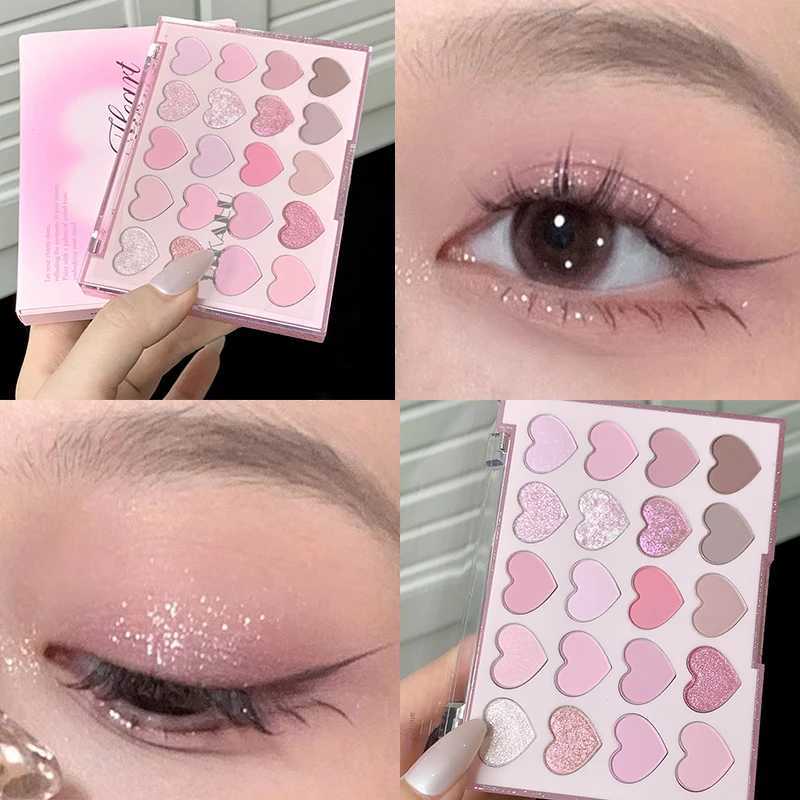 20 Color Low Saturation Korean Eyeshadow Palette Pink Purple Matte Pearlescent Long Lasting Waterproof Glitter Eye Shadow Makeup H260402