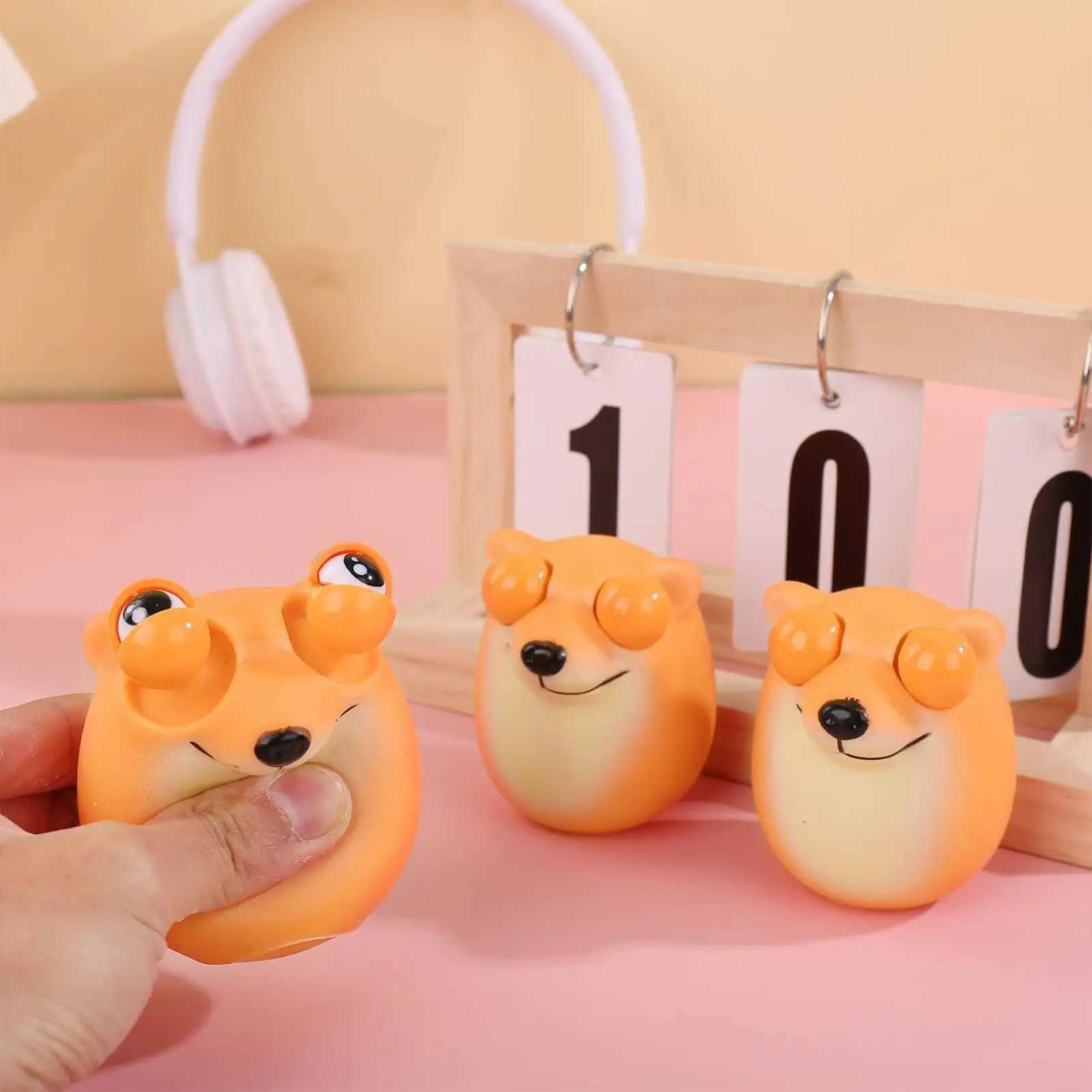 Soft Squeeze Toys Adorable Fidget Dog Squeeze Model With Pop-Out Eyes Party Favor Ultra-Soft Prank Pinch Toys For Children Teens H260402