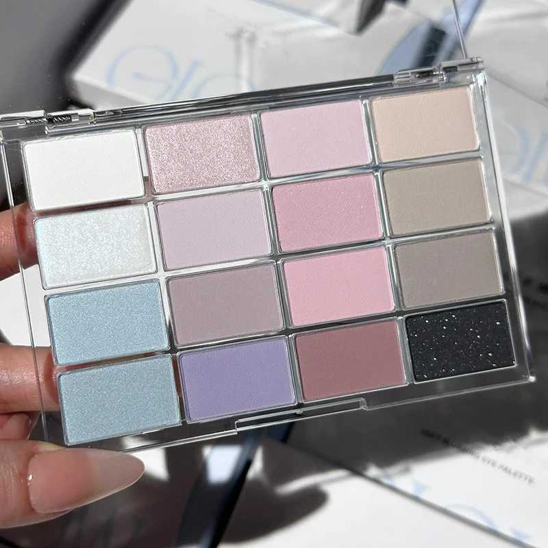 16-Colors Eyeshadow Palette - Matte Shimmer FinishesNude Earth Tones Long-Lasting Powder Pearlescent Eye Makeup Look H260402