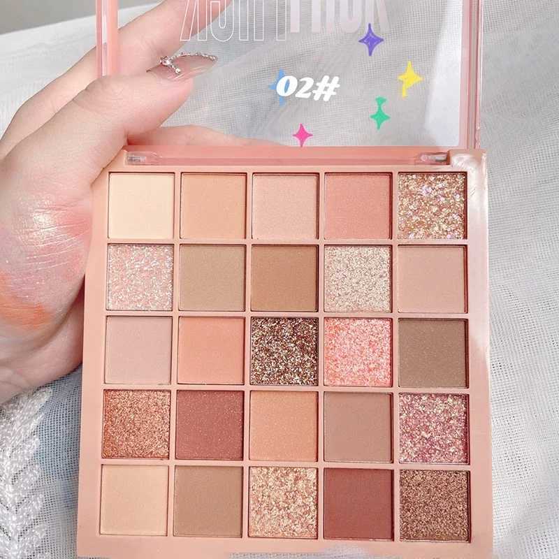 9/25 Colors Shimmer Glitter Eyeshadow Palette Sequins Earth Tone Pearlescent Matte Texture Long Lasting Eye Shadow Cheap Makeup H260402