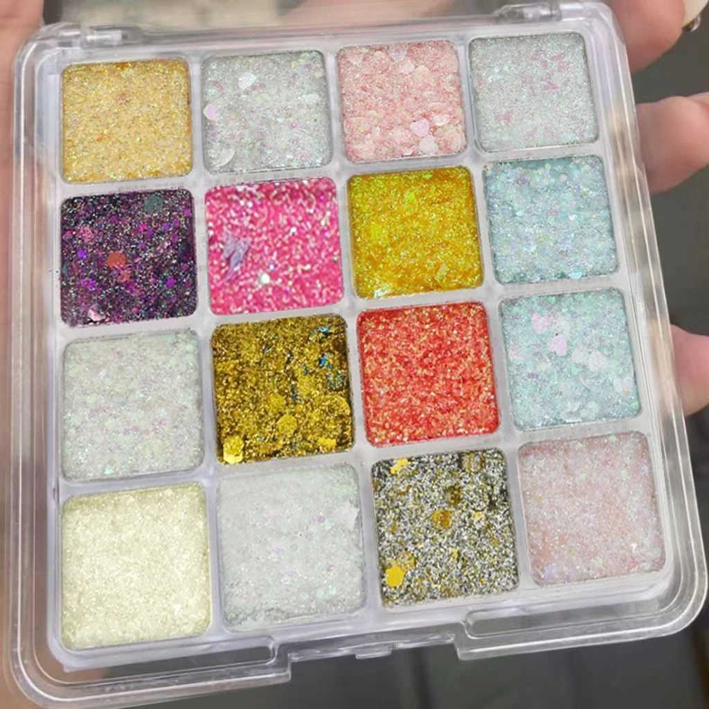 Sixteen-color sparkling magic eyeshadow palette pearl matte bright ground color Korean makeup eyeshadow stage performance H260402