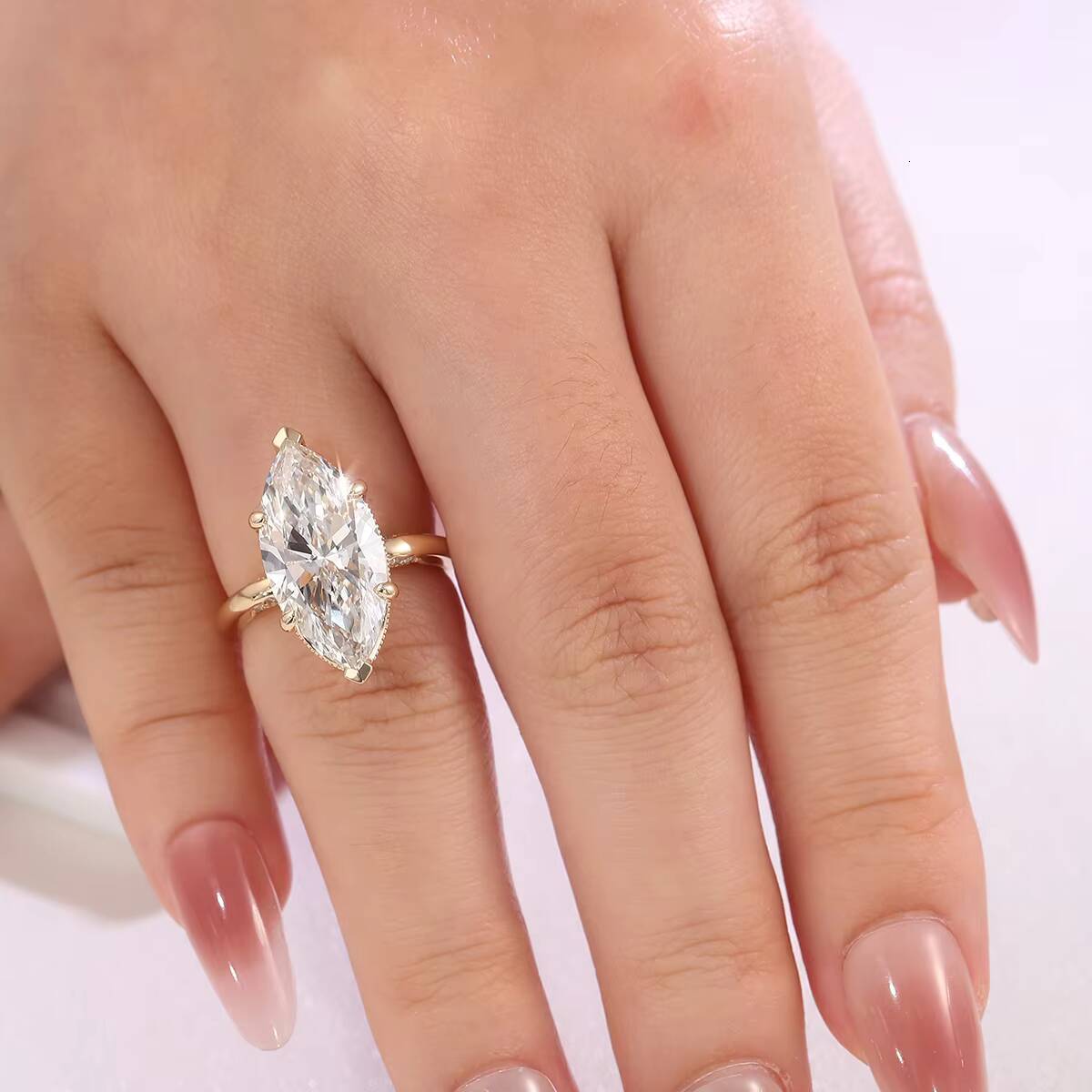 18K 14K 10K yellow Gold DEF VVS lab grown diamond fashion jewelry rings custom ring handmade gold wedding rings for women