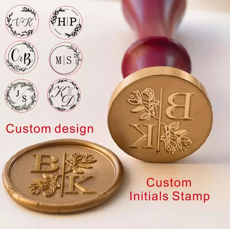Personalized Wedding Wax seal stamp with 2 initialsCustom wedding sealing wax stamp Invitation Seal Stampinitials wax seal 260402