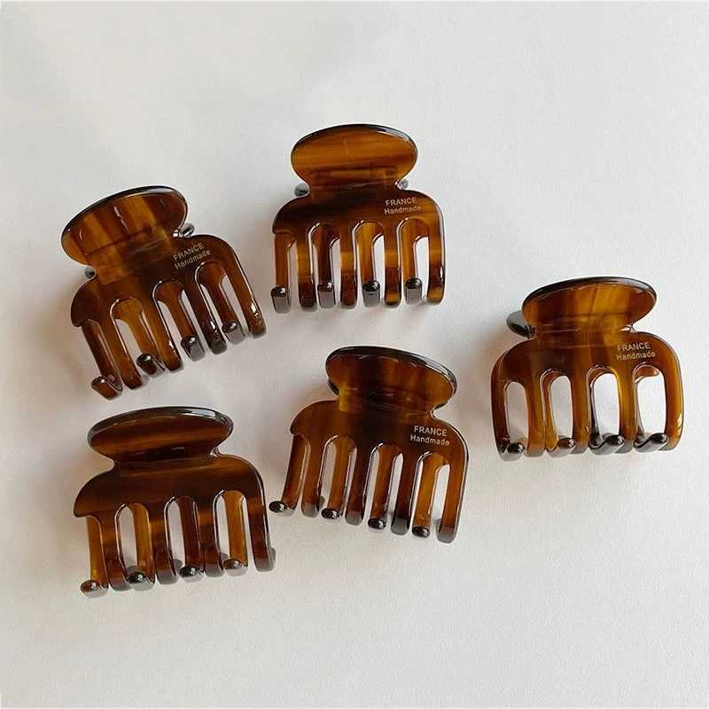2025 Retro Hollowed Out Acetate Grab Clip Elegant Korean Crab Ponytail Braid Grab Clip Accessories for Girls Headwear Gift H260402
