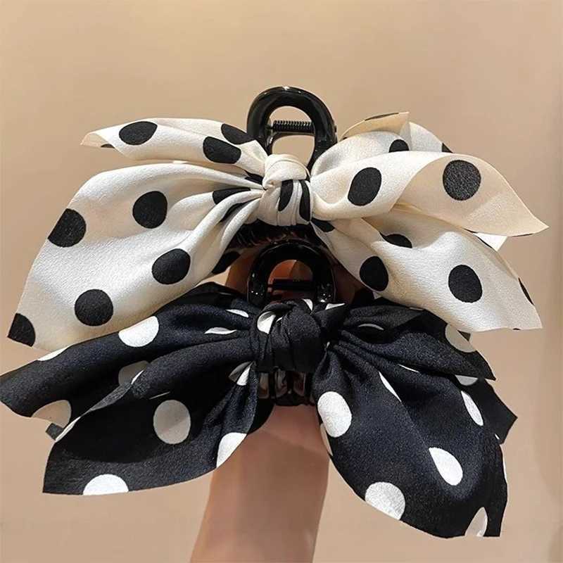 1/2 Set Of Retro Polka Dot Shark Clip Multi-Layer Bow Hairpin Elegant Fashion Temperament Girls Hairpin Headdress H260402