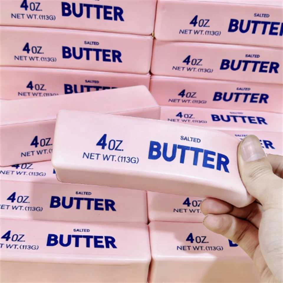 2026 New Hot Soft Slow Rebound Pink Butter Stick Squeezing Toy Realistic Butter Sticks Decompression Fidget Toys Gift H260402
