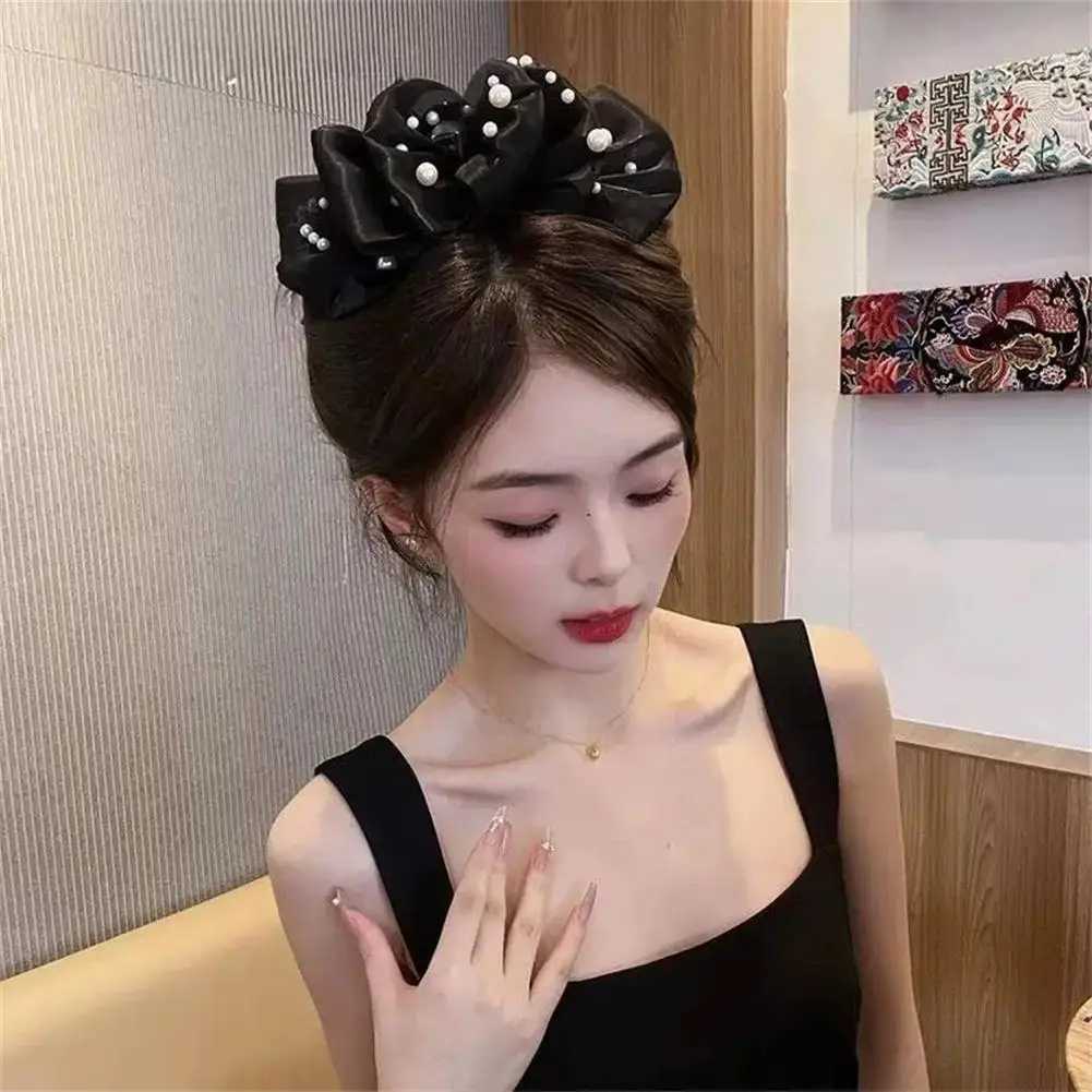 Large Bow Mesh Hairpin Summer Sweet Elegant Women Hair Female Clip Grab Princess Accessories Clips Hair Claw Headdress Fash J8T5 H260402