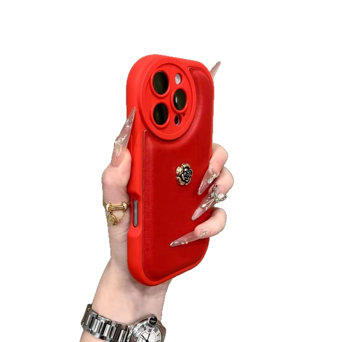 Camellia Card Holder Phone Case for iPhone 17 Pro Max 16 15