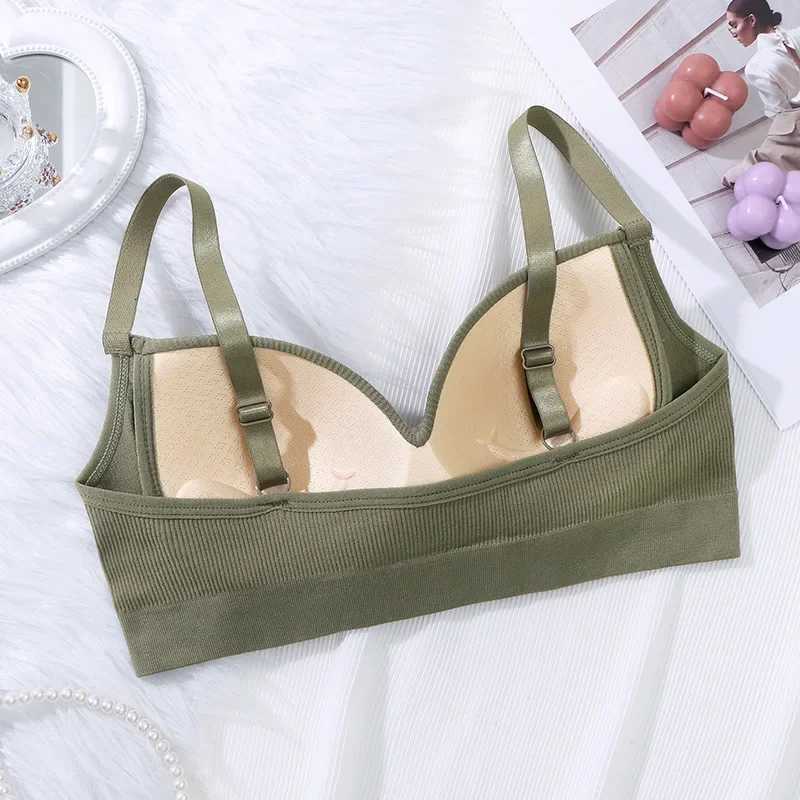 Women Bra Panties Set G-String Sports Bra Crop Top Seamless Underwear Fitness Bra Top Thongs Female Lingerie Set Intimates Z260402