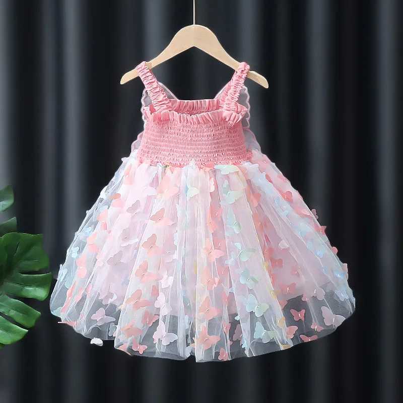 Baby Girl Dress Summer Butterfly Wings Halter Dazzle Style Puffy Girl Kids Dress Cute Gorgeous Baby Girls Princess Dresses H260402