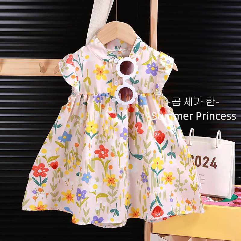 Baby Girls Beach Dresses Summer Soft Breathable Kids Girls Clothing Children Holiday A-Line Dress Vestidos 2025 H260402