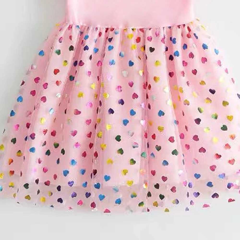 New Kids Clothes Princess Dress Summer Baby Girls Dress Short-sleeved For Children Birthday Party Girl Dress 2-8Y H260402