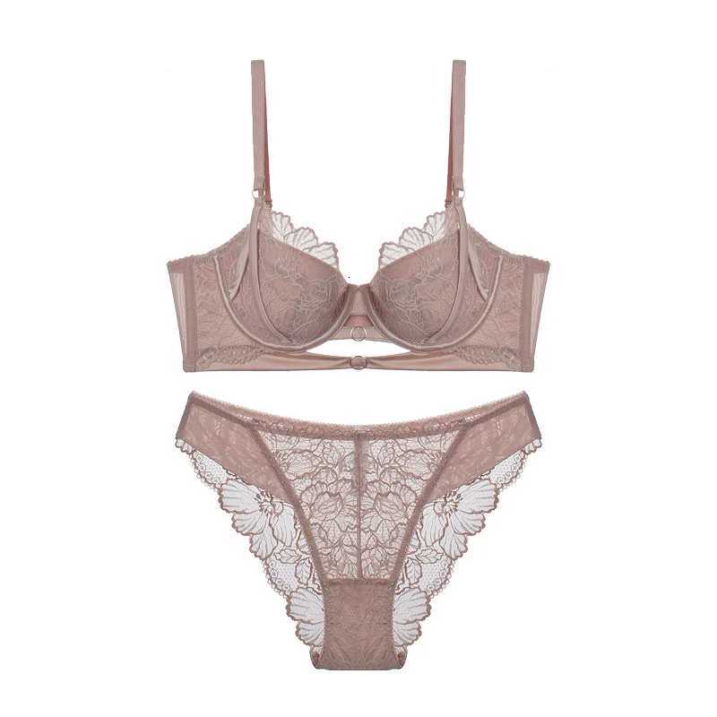 Anime Lace Bra Set Push Up Underwire Japan Kawaii Hollowed Bralette Small Chest Sheer Thin Cup Pure Girlish Lingerie Set Z260402