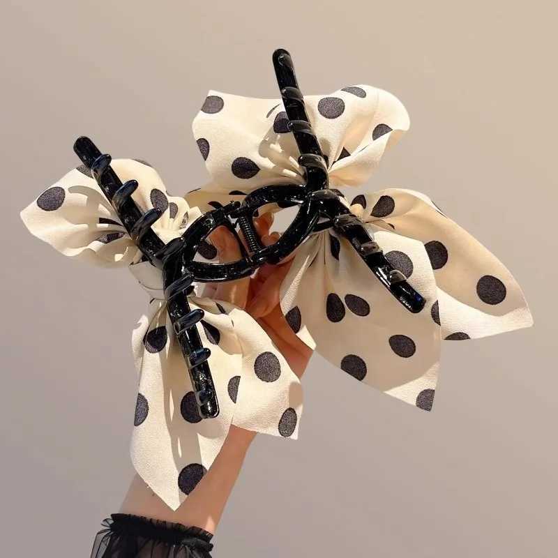 1/2 Set Of Retro Polka Dot Shark Clip Multi-Layer Bow Hairpin Elegant Fashion Temperament Girls Hairpin Headdress H260402