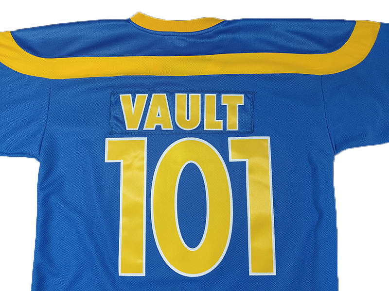 Mens Fallout Vault Boy Printed Hockey Jersey Shirt LN - V-Neck, Embroidered Letter & Number Design, Polyester, Machine Washable - Perfect for Sports &