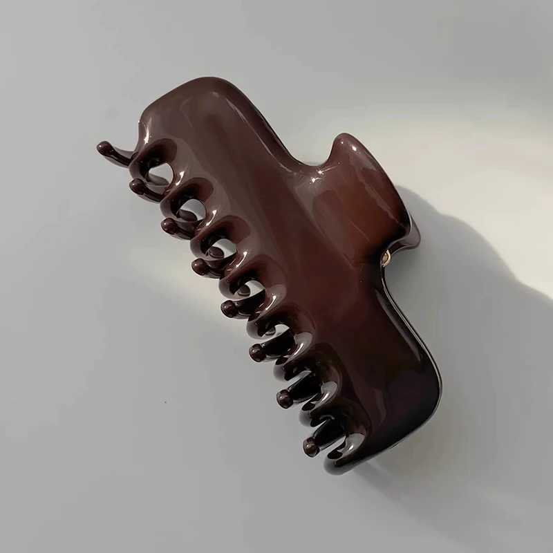 High-Quality Acetate Rectangular Hair Clip 2026 New Style Large Size Thick Hair At The Back of The Head Elegant Shark Clip H260402