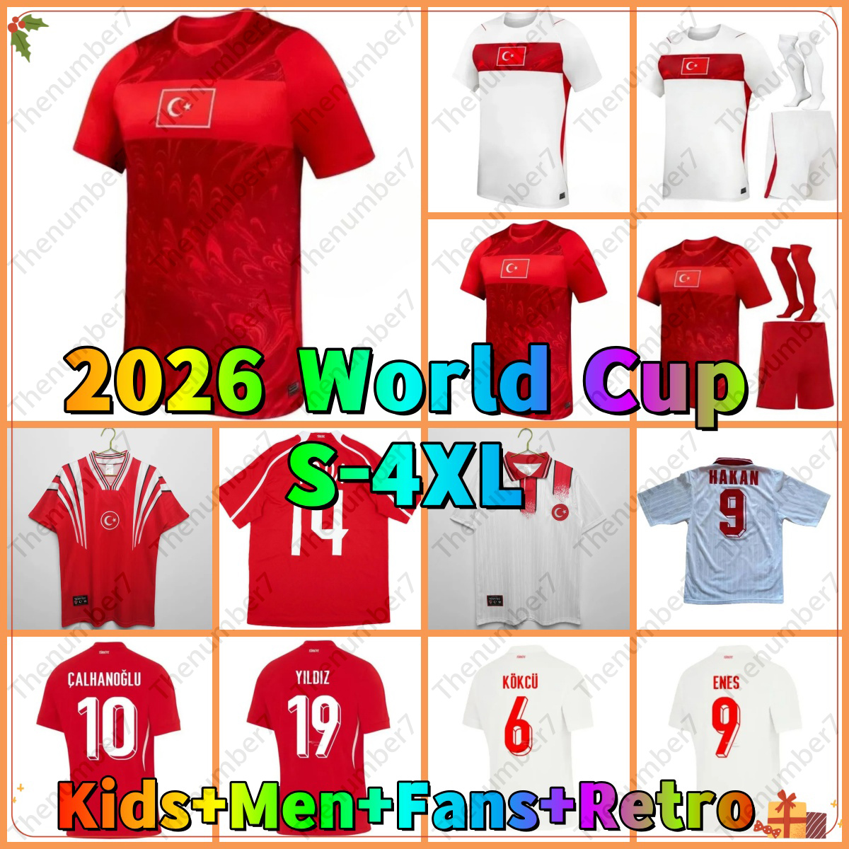 Turkey Jersey 2026 Turkey World Cup Soccer Jersey YILDIZ ARDA GULER Turkiye 1996 retro Home Away Calhanoglu 26 27 Turkiye Football Shirts kids Kit DEMIRAL Kokcu