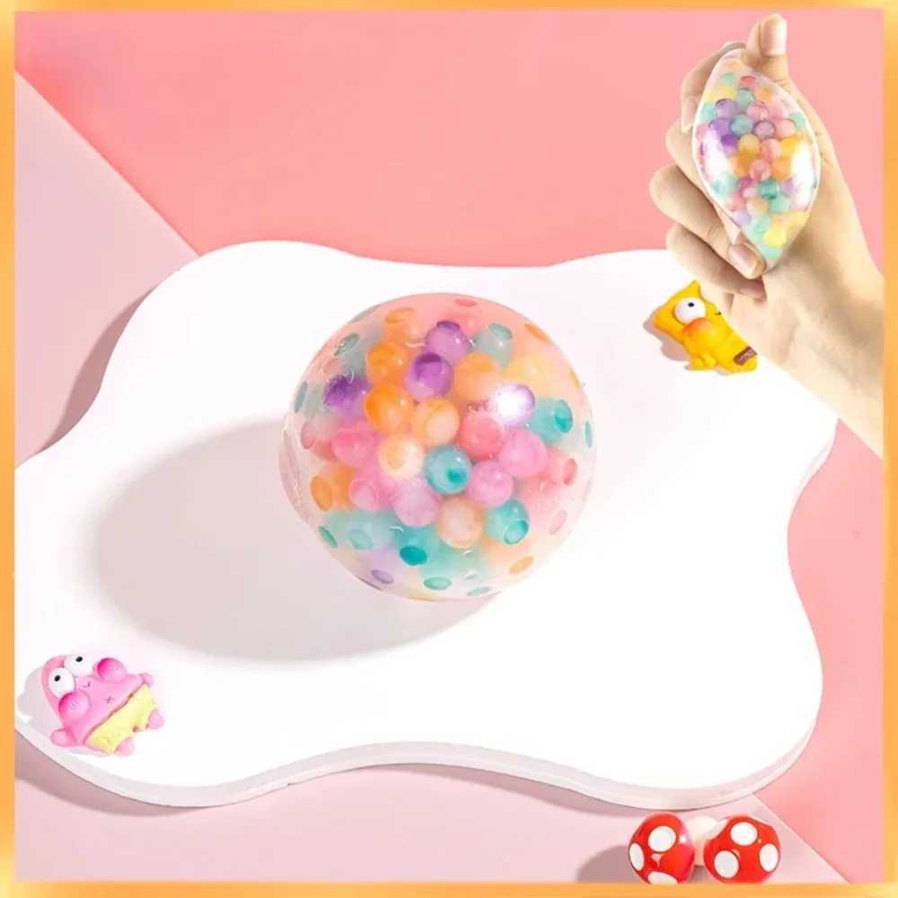 The Rainbow Bead Pressure Reducing Ball Squishy Fidget Toys Funny Stress Reliever Reduce Pressure Prop for Childrens and Adults H260402