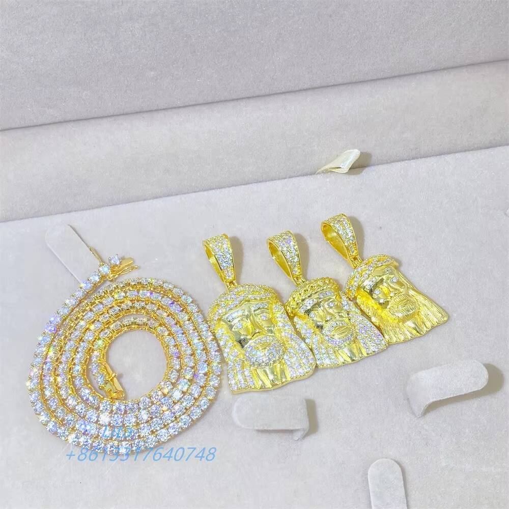 Hot Sale Luxury 18 20 22 24 Men Women Necklace Real Gold 10k 3mm Moissanite Tennis Chain