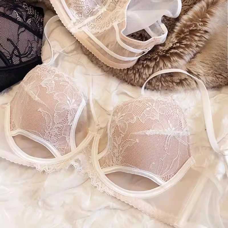 Latin Style Lingerie Set Ultra Thin Lace Minimizer Bra - Push Up Reducing for Large Bust with Gathering BANERDANNI AB Z260402