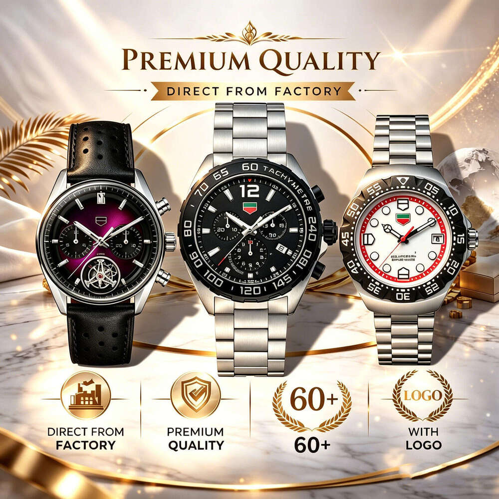 Tagness Heuerer Premium Automatic Mechanical Movement Watch Men High Grade 316L Steel Sapphire Crystal Racing Chronograph Waterproof Luxury Business Male Reloj
