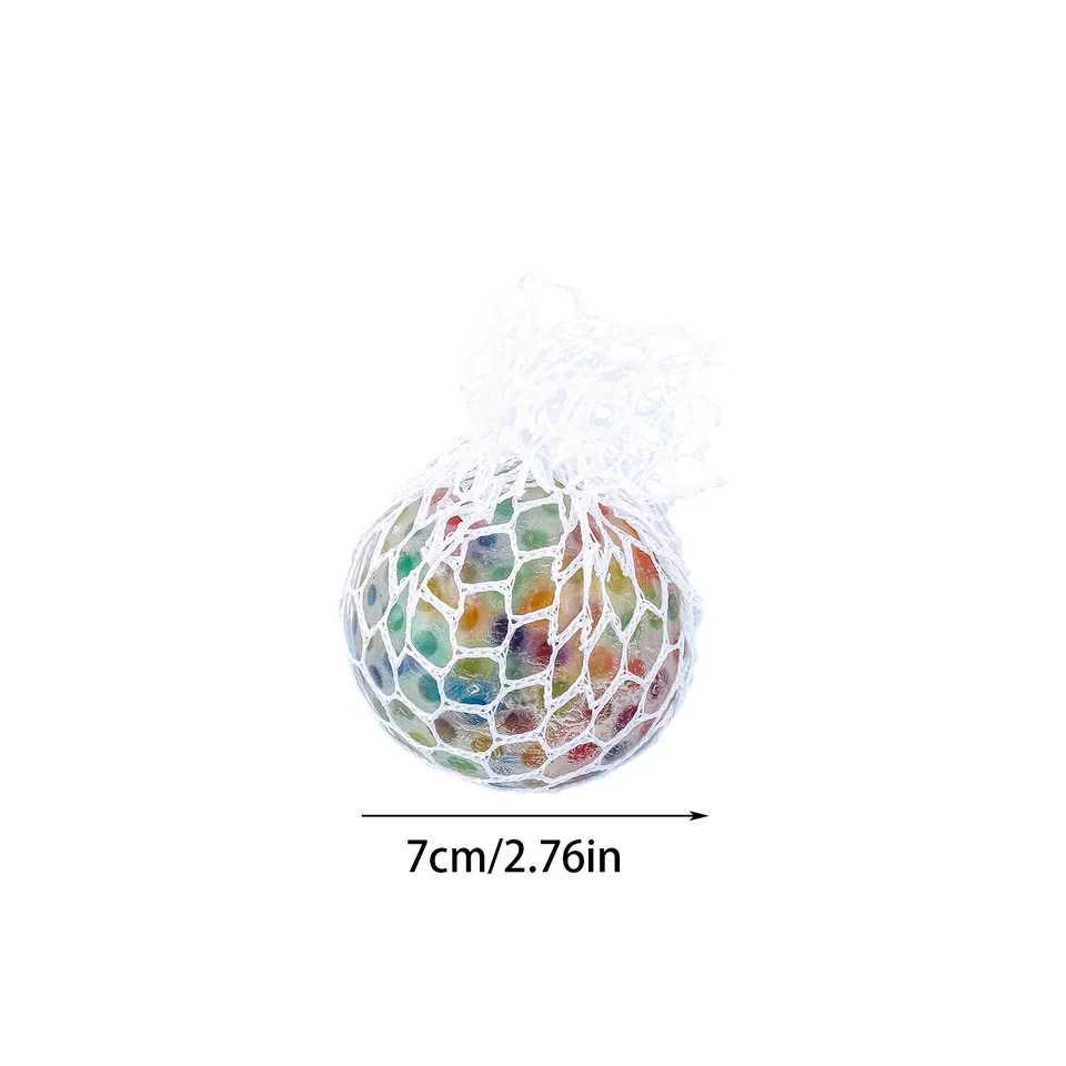 Colored crystal grape player squeezes and vents colored bead grape ball pranks stress relieving toy H260402